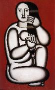 Fernard Leger The female nude on the red background oil painting picture wholesale